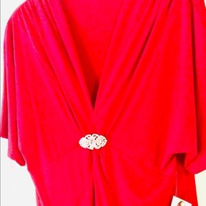 KIYONNA RED DRESS TOP-PLUS SIZE